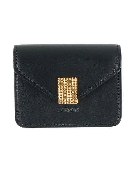 Женский картхолдер Lanvin кожаный, черный
