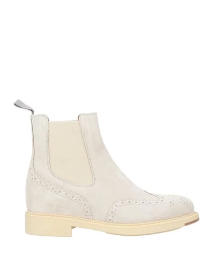 SANTONI Полусапоги и высокие ботинки гипсово-белый