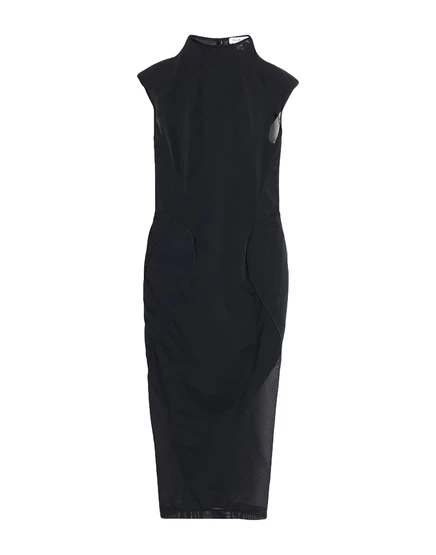 Женское миди-платье Alaïa из технической ткани, чёрное