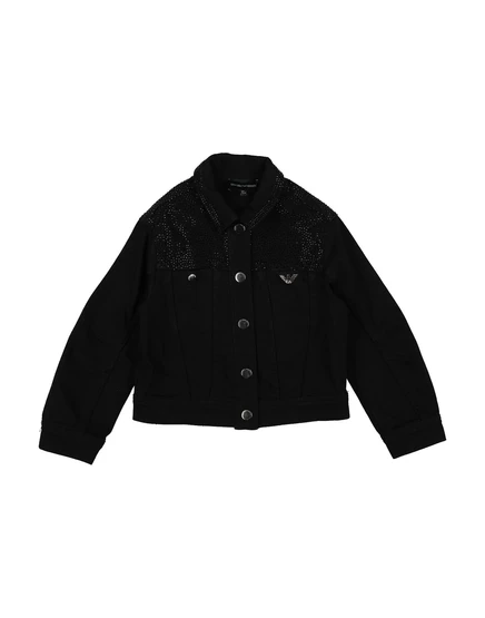 Женская джинсовая куртка Emporio Armani promotion_kid, чёрная