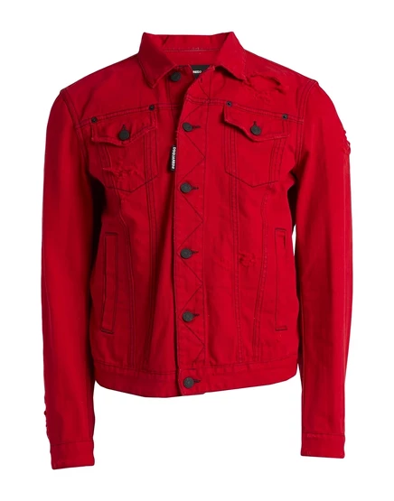 Мужская джинсовая куртка DSquared2 Ibizen, красная