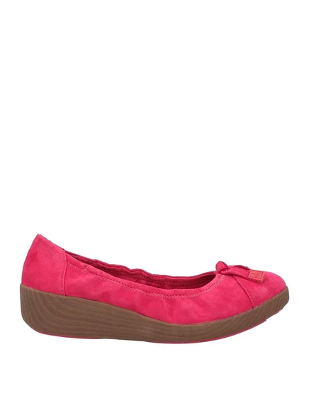 Женские туфли Fitflop Pumps замшевые с бантом, фуксия