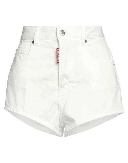 Женские джинсовые шорты DSquared2 Papermag, белые