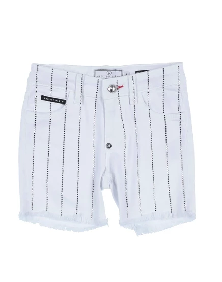 Женские джинсовые шорты Philipp Plein, белые