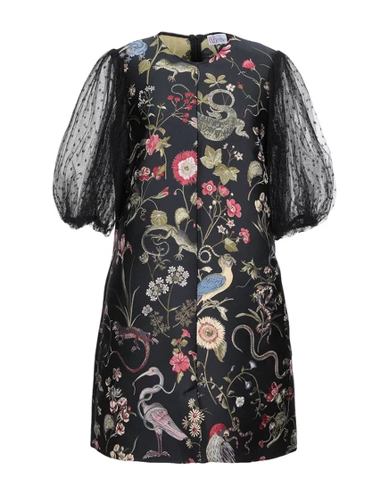 Женское мини-платье Redvalentino жаккардовое, чёрное