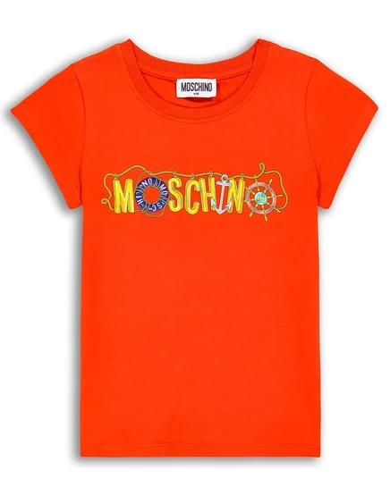 Детская футболка Moschino Teen Promotion, оранжевая