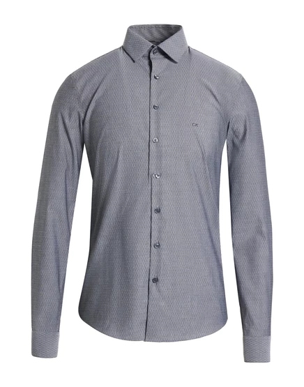 Мужская приталенная рубашка Calvin Klein PLV_JUST IN, серая