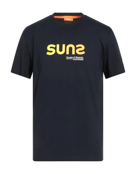 Мужская футболка SUNS BOARDS с принтом, темно-синяя