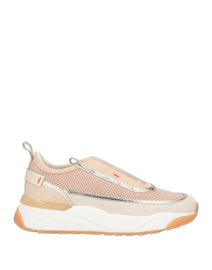 Женские кеды Santoni Papermag, замшевые, бежевые