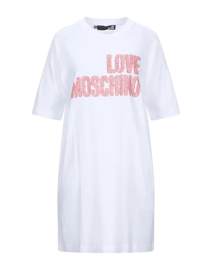 Женское мини-платье Love Moschino из джерси, белое