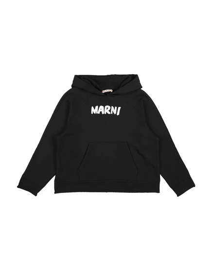 Детское худи Marni с принтом, черное