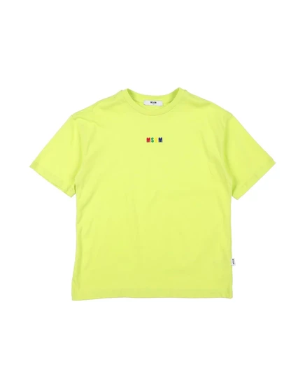 Унисекс футболка MSGM JUNIOR, лаймовая