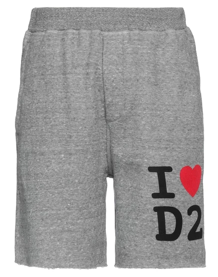 Мужские шорты DSquared2 PAPERMAG из флиса, серые