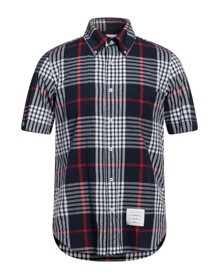 THOM BROWNE Pубашка иссиня-чёрный