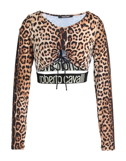 Женский топ Roberto Cavalli Jadr, бежевый