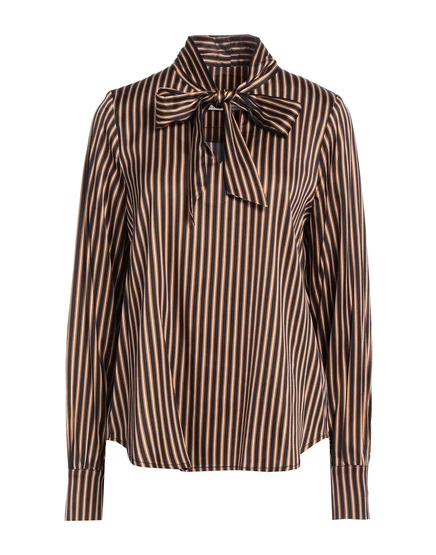 Женская блузка SHIRTAPORTER PAPERMAG в полоску, верблюжий