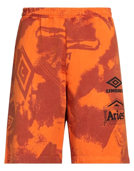 Мужские шорты Aries x Umbro Papermag, оранжевые