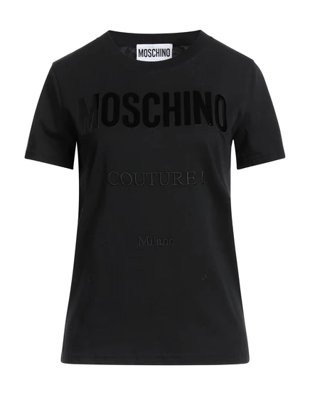 Женская футболка Moschino PAPERMAG, черная