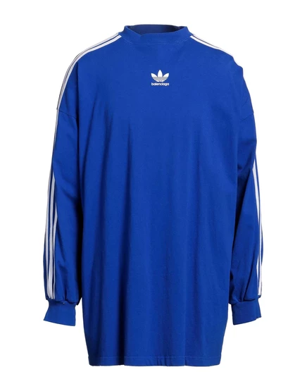 Мужская футболка Balenciaga x Adidas Originals PAPERMAG, ярко-синяя