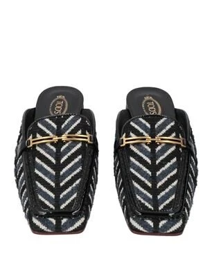 Мужские мюли Tod's PAPERMAG кожаные, иссиня-чёрные