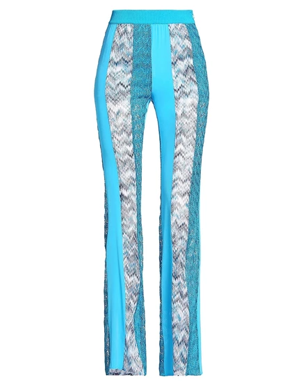 Женские брюки Missoni Wonderwoman, расклешенные, лазурные