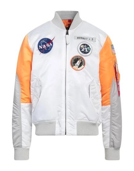 Мужская куртка Alpha Industries в стиле колледжа, белая