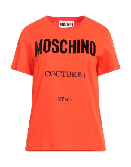Женская футболка Moschino PAPERMAG, оранжевая