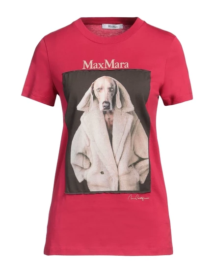 Женская футболка Max Mara PAPERMAG с рисунком, маджента