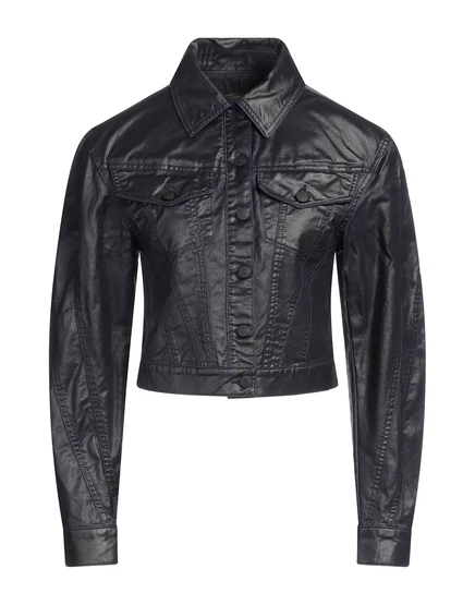 Женская джинсовая куртка Mugler, иссиня-чёрная