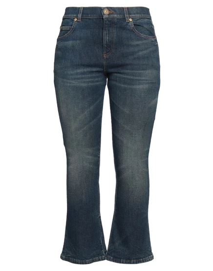 Женские джинсы Balmain Wonderwoman клеш, синие