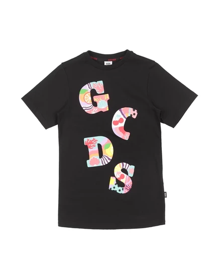 Унисекс футболка GCDS Mini из хлопка, черная