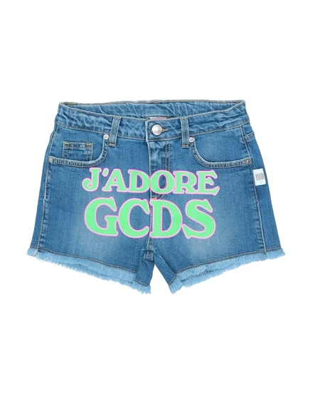 Женские джинсовые шорты GCDS Mini Junior, синие