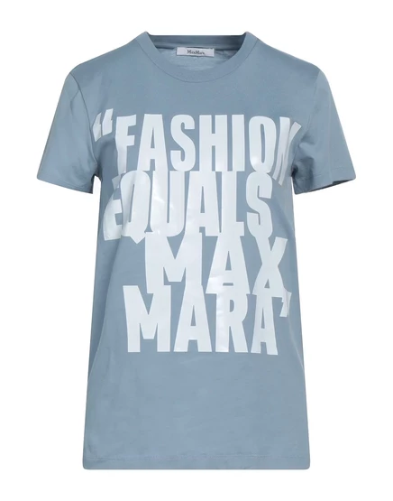 Женская футболка Max Mara Papermag, пастельно-голубая