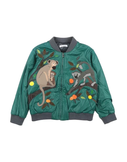 Мужской бомбер Dolce & Gabbana KIDS, тёмно-зелёный