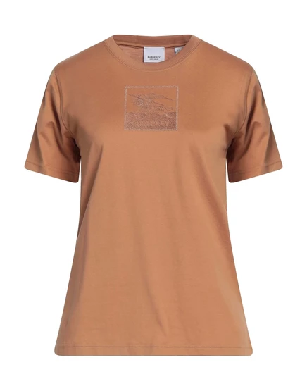 Женская футболка Burberry T-shirts, верблюжая