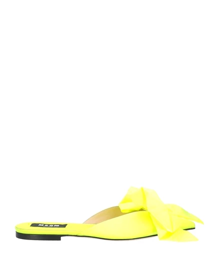 Женские мюли MSGM PAPERMAG с бантом, салатовые