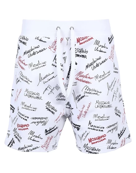 Мужские пижамные брюки Moschino Papermag, белые