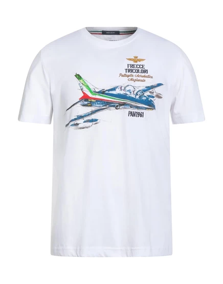 Мужская футболка Aeronautica Militare Wonderwoman с принтом, белая