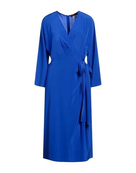Женское платье Max Mara Studio шелковое, ярко-синее