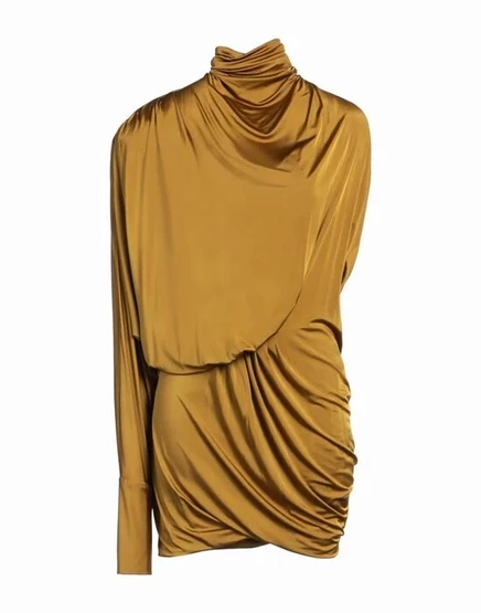 ALEXANDRE VAUTHIER Короткое платье горчичный