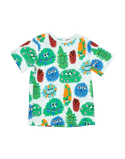 Детская футболка Stella McCartney Kids хлопковая, небесно-голубая