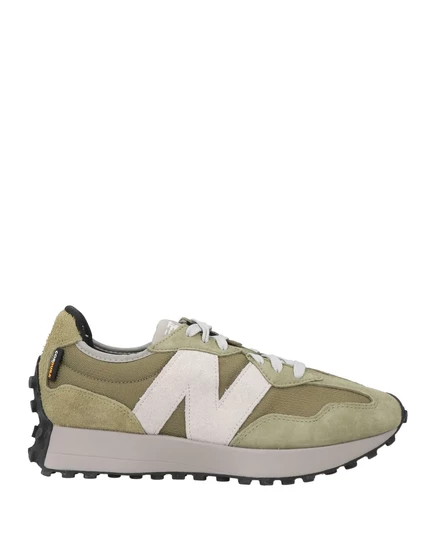 Мужские кроссовки New Balance 327 замшевые, зелёный милитари