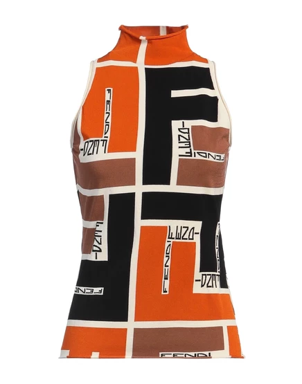Женский топ Fendi Tops трикотаж, верблюжий
