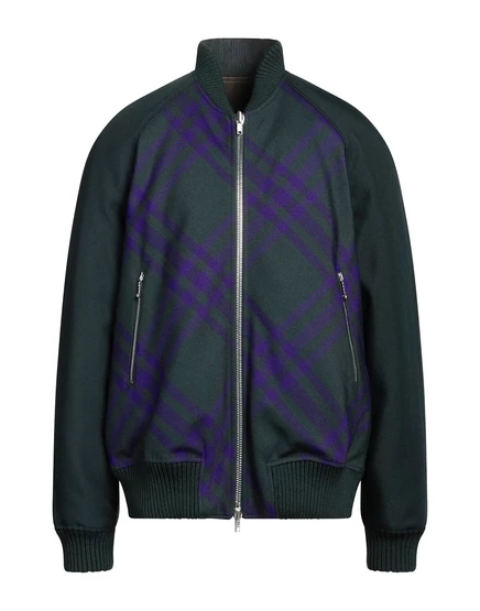 Мужской бомбер Burberry, темно-зеленый