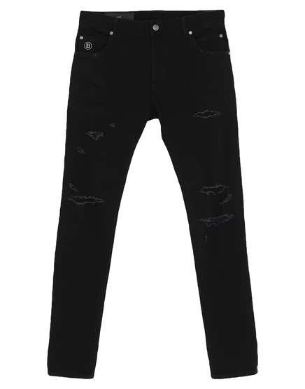 Мужские джинсы Balmain Chinagolden, черные