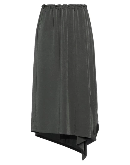 Y'S YOHJI YAMAMOTO Midi skirts тёмно-зелёный