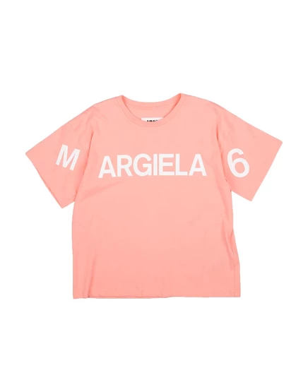 Унисекс футболка MM6 MAISON MARGIELA, лососево-розовая