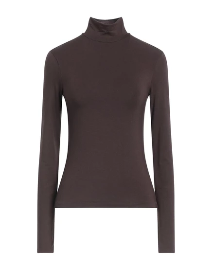 Женский топ Rag & Bone Lorenz_SP, джерси, высокий воротник, тёмно-коричневый