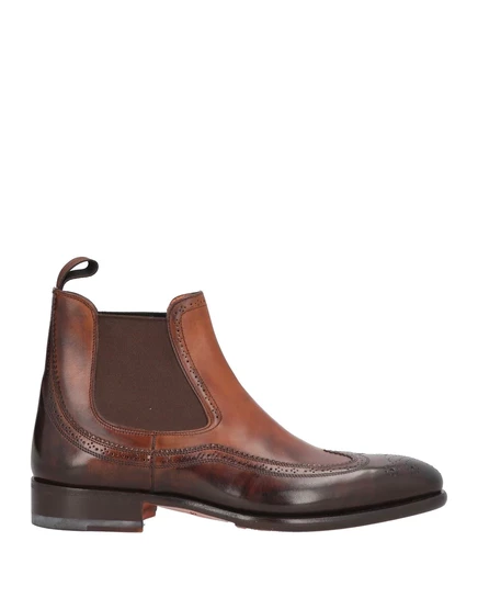 Мужские челси Santoni, кожаные, коричневые