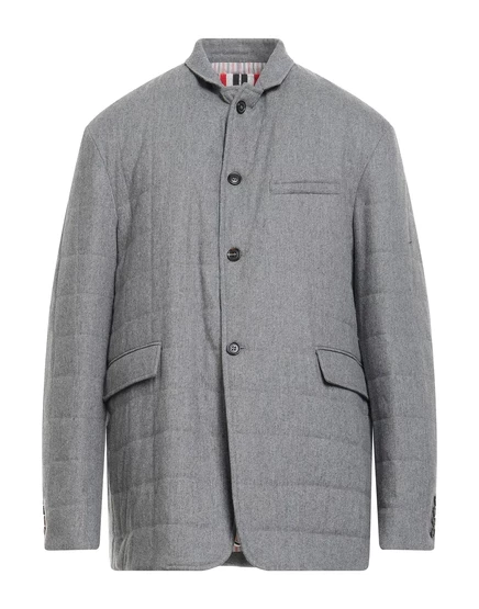 Мужская фланелевая куртка Thom Browne с гусиным пухом, серая